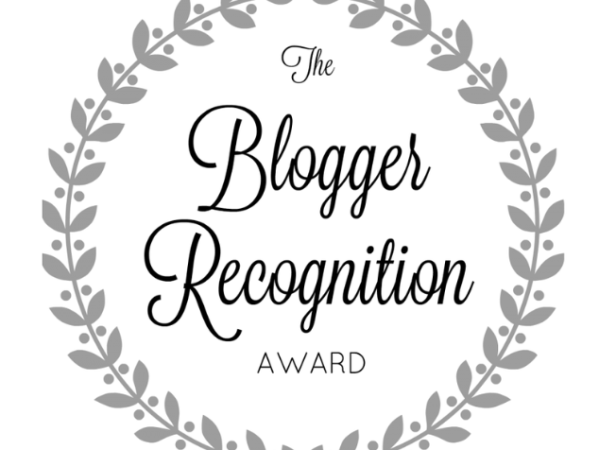 Blogger Recognition award!